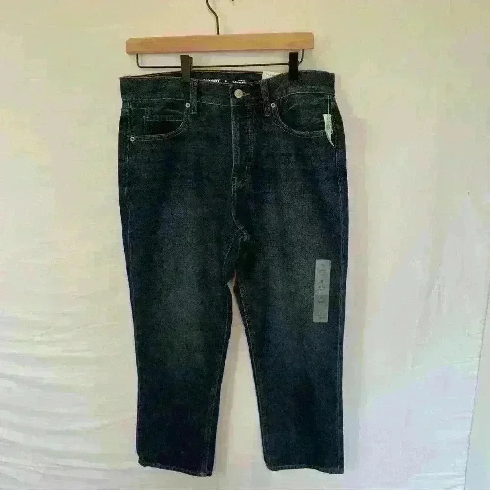NWT Old Navy High-Rise Slouchy Straight Cropped Jeans Size 8